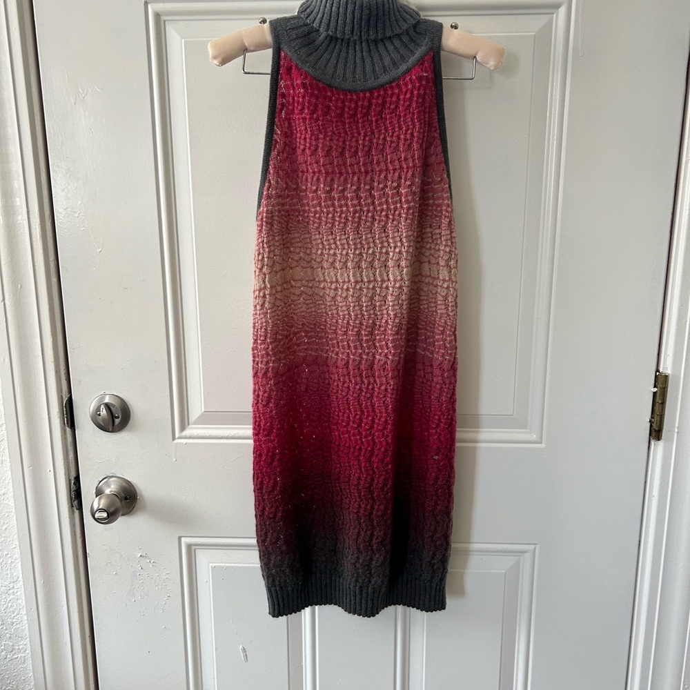 Missoni Red and Gray Knit Mini Dress